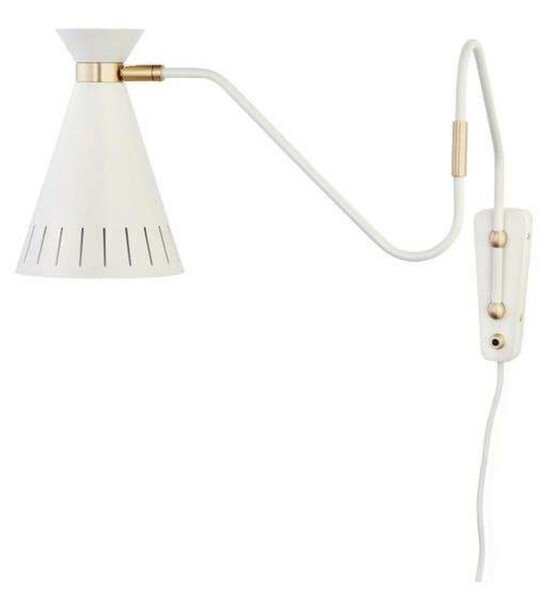 Lampă de perete Warm Nordic, Cone, Alb, Camera de zi, Metal, Vintage