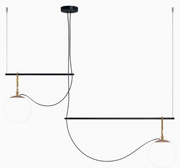 Lustră Pendul Artemide, nh S3 2, reglabil, Auriu / Alamă, Camera de zi, Metal, Design