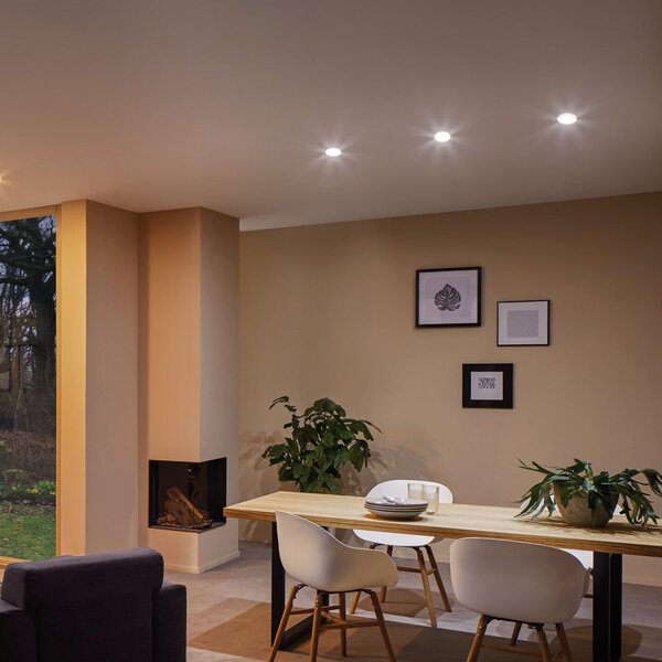 Paulmann ZigBee Coin LED CCT 470 lm, reglabil, Alb, Camera de zi / sufragerie, Plastic, Modern, Corpuri de iluminat încastrate rotunde