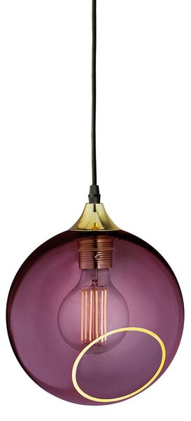 Lustră Pendul DESIGN BY US, Ballroom, reglabil, Violet, Camera de zi, Sticlă, Design