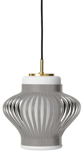 Lustră Pendul Warm Nordic, Opal Lamella, reglabil, Gri, Sala de mese, Metal, Vintage