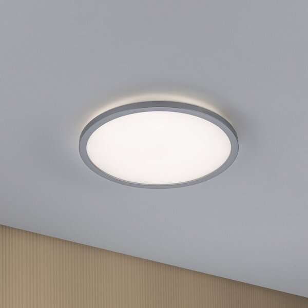 Paulmann Panou LED Atria Shine cromat Ø29 cm 3000 K pornit/oprit IP20, Gri, Camera de zi / sufragerie, Plastic, Modern