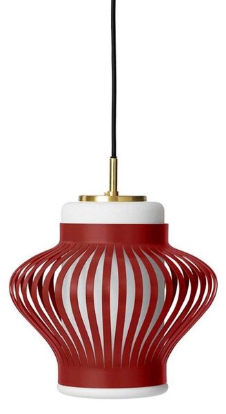 Lustră Pendul Warm Nordic, Opal Lamella, reglabil, Roșu, Sala de mese, Metal, Vintage