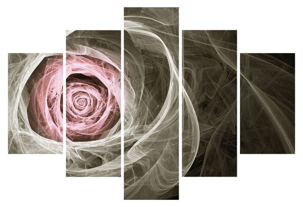 Tablou - Abstract trandafir roz deschis roz (150x105 cm)