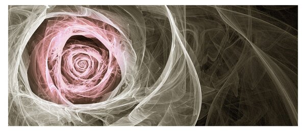Tablou - Abstract trandafir roz deschis roz (120x50 cm)
