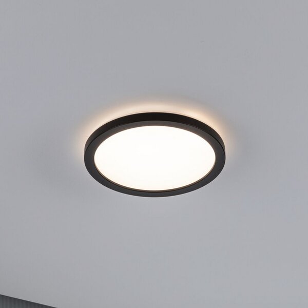 Paulmann Atria Shine Panel on/off negru 830 Ø19cm, Negru, Camera de zi / sufragerie, Plastic, Modern