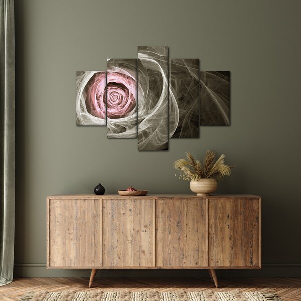 Tablou - Abstract trandafir roz deschis roz (150x105 cm)