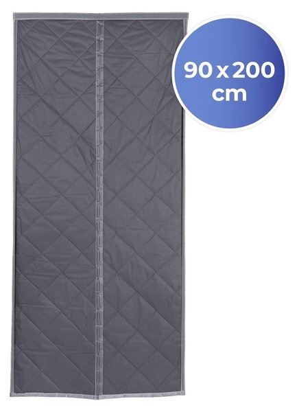 Draperie gri/argintie termoizolantă 90x200 cm cu prindere la ușă – Maximex