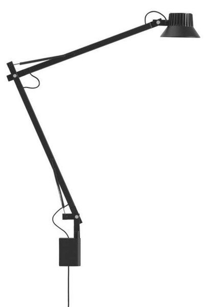 Lampă de perete Muuto, Negru, Studiu / Birou, Aluminiu