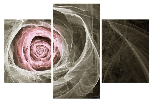 Tablou - Abstract trandafir roz deschis roz (90x60 cm)