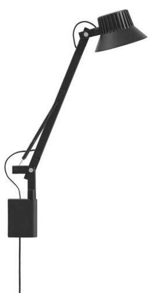 Lampă de perete Muuto, Negru, Studiu / Birou, Aluminiu