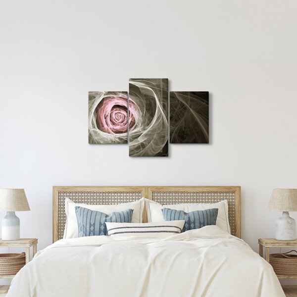 Tablou - Abstract trandafir roz deschis roz (90x60 cm)