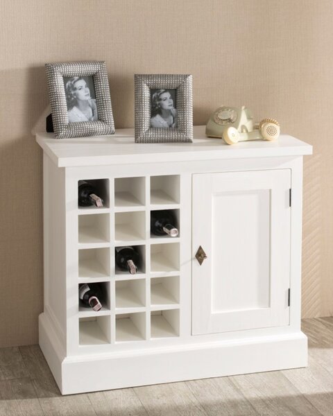 Dulap pentru vin Brighton 85cm alb