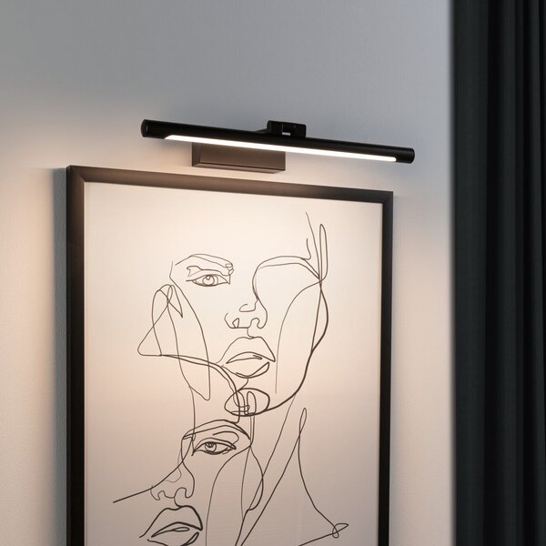 Paulmann Mingo LED picture light 41,5 cm negru, Negru, Camera de zi / sufragerie, Metal, Modern