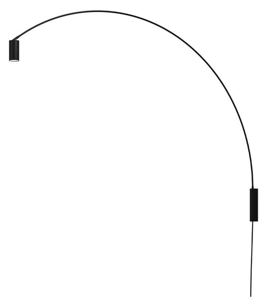 Lampă de perete Nemo Lighting, reglabil, Negru, Camera de zi, Aluminiu