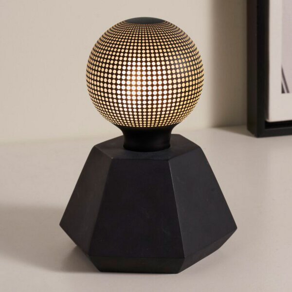 Pauleen Black Flare lampă decorativă beton negru, Negru, Camera de zi / sufragerie, Beton, Modern