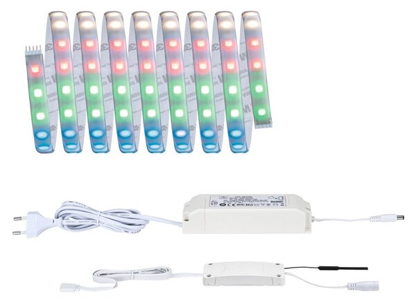 Paulmann MaxLED 500 set de bază IP44 RGBW ZigBee 3m, reglabil, Gri, Camera de zi / sufragerie, Plastic, Modern