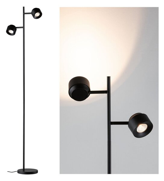 Paulmann Puric Pane I lampă de podea LED cu dimmer, reglabil, Negru, Camera de zi / sufragerie, Metal, Modern
