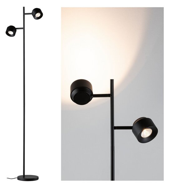 Paulmann Puric Pane I lampă de podea LED cu dimmer, reglabil, Negru, Camera de zi / sufragerie, Metal, Modern