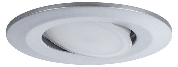 Paulmann Calla cromat, cu comutator on/off și braț orientabil, CCT, Ø 9 cm, set, Gri, Baie, Plastic, Modern, Corpuri de iluminat încastrate rotunde