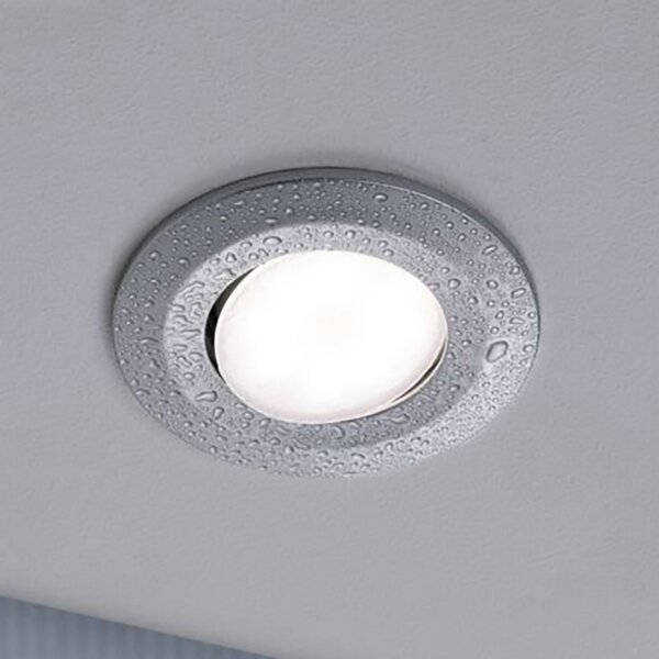 Paulmann Calla cromat, cu comutator on/off și braț orientabil, CCT, Ø 9 cm, set, Gri, Baie, Plastic, Modern, Corpuri de iluminat încastrate rotunde