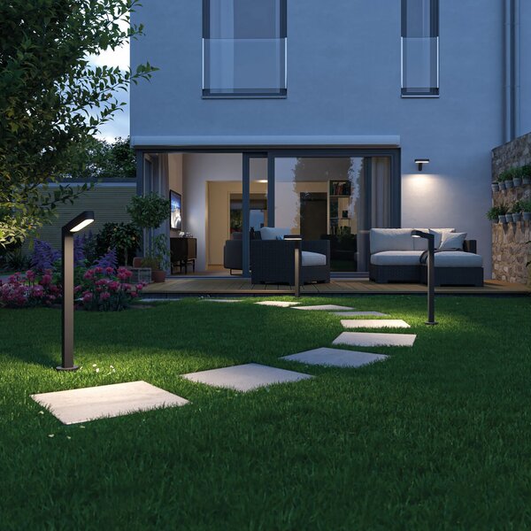 Paulmann Plug & Shine LED Ito bornă luminoasă LED, verticală, IP65, reglabil, Negru, Metal