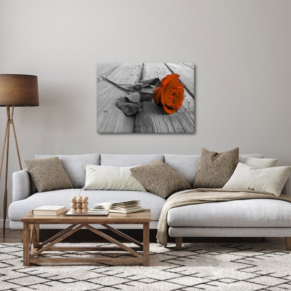Tablou - Trandafir portocaliu (70x50 cm)