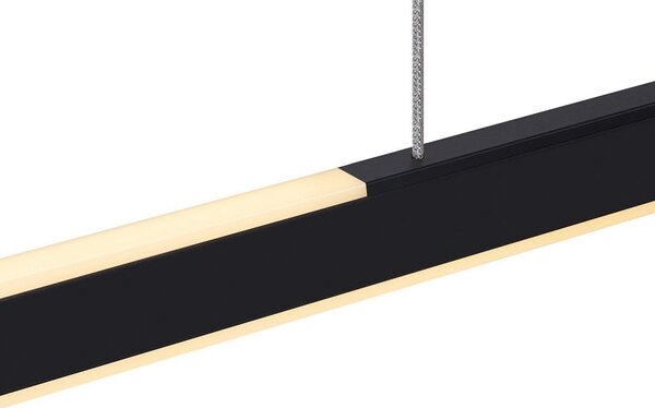Lustră Pendul SLV, One Linear, reglabil, Negru, Bucătărie, Metal, Modern