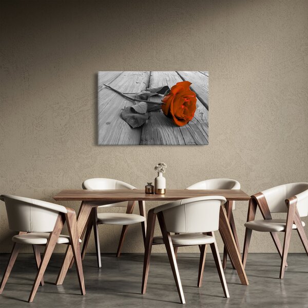 Tablou - Trandafir portocaliu (90x60 cm)
