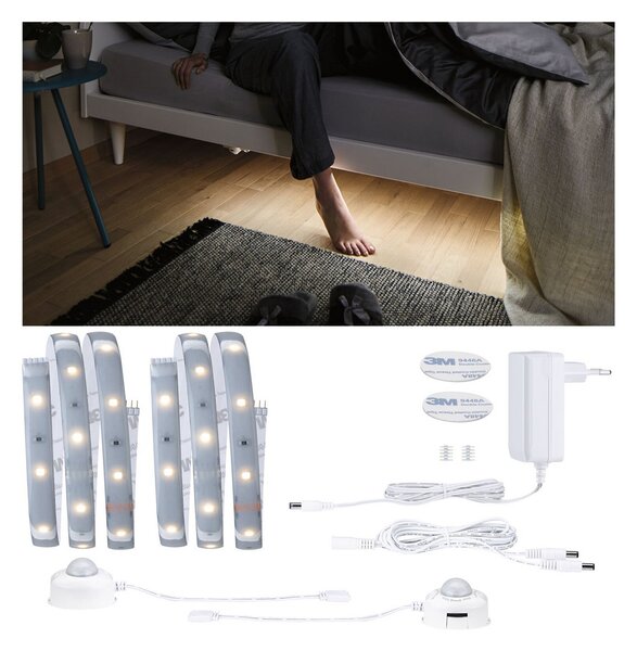 Paulmann MaxLED 250 Comfort set pat dublu 2 x 1 m, Gri, dormitor, Plastic, Modern