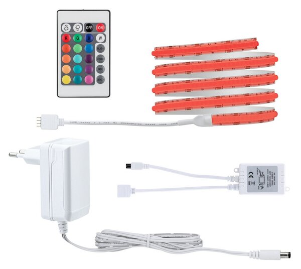Paulmann SimpLED Set de benzi COB RGB 1,5 m, reglabil, Alb, Camera de zi / sufragerie, Plastic, Modern
