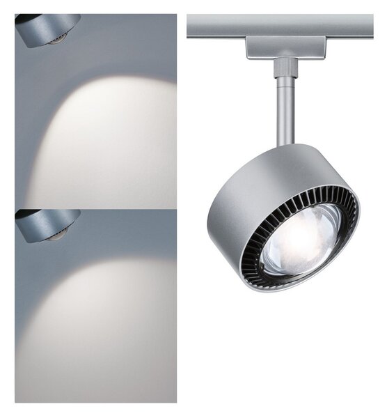 Paulmann URail Aldan LED spot 4,000K crom mat, reglabil, Gri, Camera de zi / sufragerie, Metal, Modern