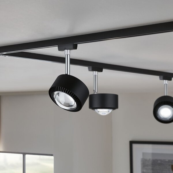 Paulmann URail Aldan LED spot 4,000K negru mat, reglabil, Negru, Camera de zi / sufragerie, Metal, Modern