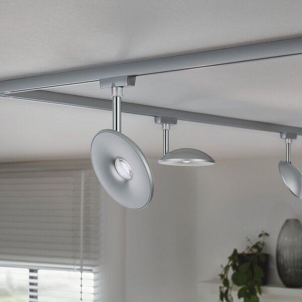 Paulmann URail Sfera LED spot 4,000K crom, reglabil, Gri, Bucătărie, Plastic, Modern