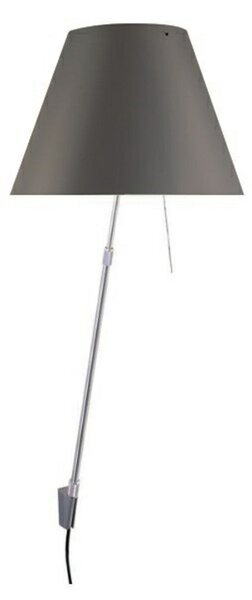 Lampă de perete Luceplan, reglabil, Gri, Camera de zi, Aluminiu