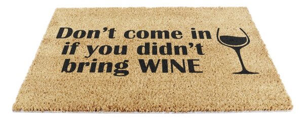 Covoraș de intrare din fibre de nucă de cocos 40x60 cm Without Wine – Artsy Doormats