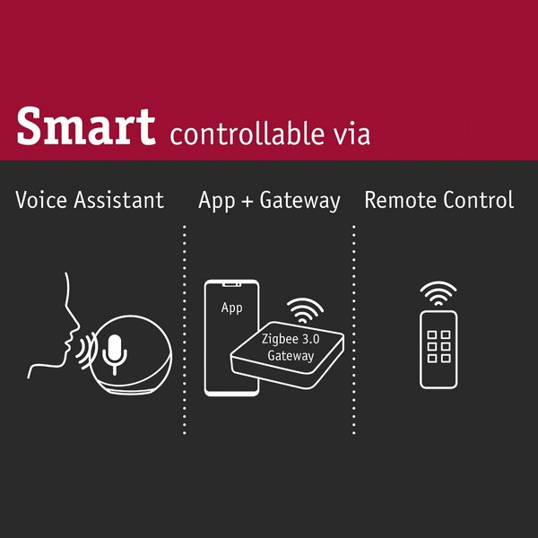 Paulmann URail Cone, ZigBee, CCT, crom mat, reglabil, Gri, Hol, Metal, Modern