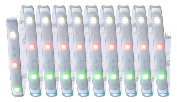 Paulmann MaxLED 250 set de bază IP44 RGBW ZigBee 3m, reglabil, Gri, Camera de zi / sufragerie, Plastic, Modern