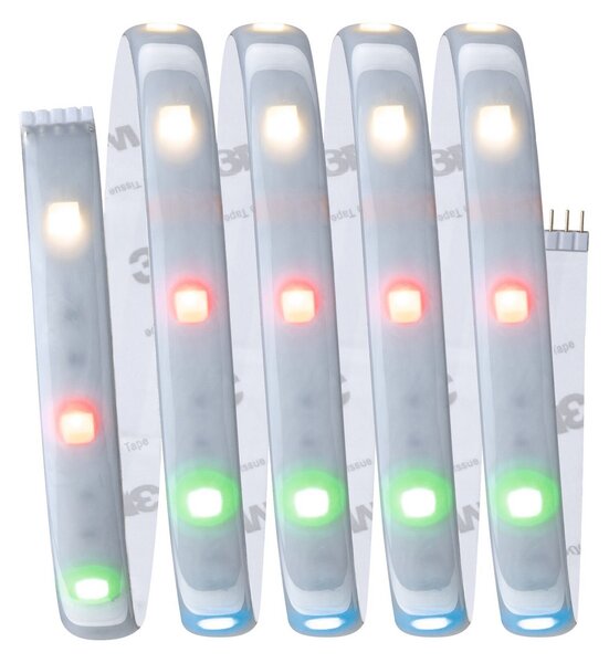 Paulmann MaxLED 250 set de bază IP44 RGBW ZigBee 1.5m, reglabil, Gri, Camera de zi / sufragerie, Plastic, Modern