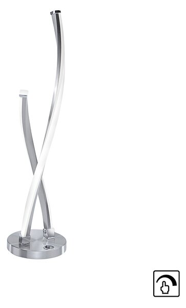 Paul Neuhaus Lampă de masă LED Polina, argintiu, metal, dimabil, reglabil, Metalic, Camera de zi / sufragerie, Metal, Modern