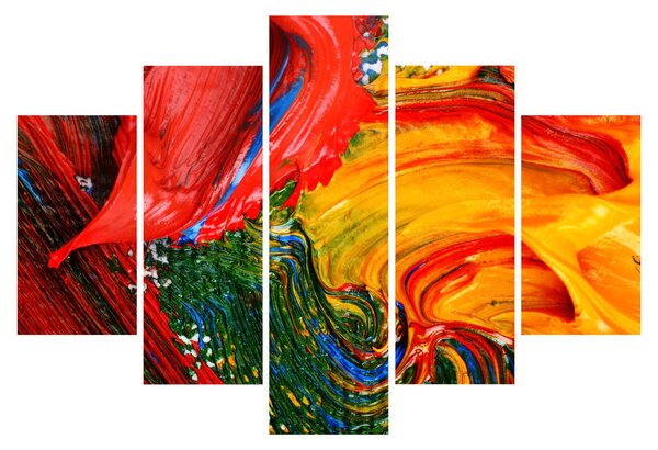 Tablou - Abstractizare albăstrire cu o perie (150x105 cm)