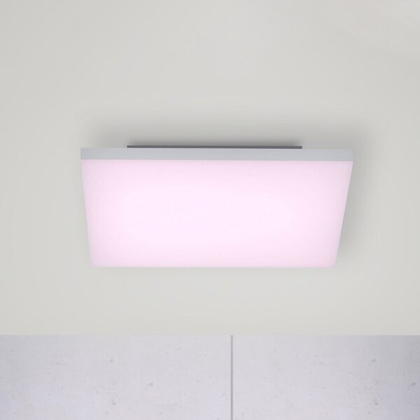 Q-Smart-Home Paul Neuhaus Q-FRAMELESS plafonieră RGBW 45x45cm, reglabil, Alb, Camera de zi / sufragerie, Plastic, Modern