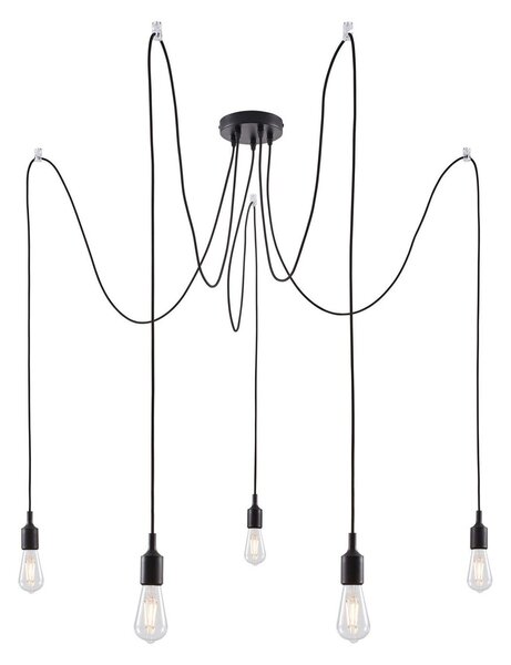 Lustră Pendul Paulmann, Neordic Ketil, reglabil, Negru, Camera de zi, Plastic, Scandinavă