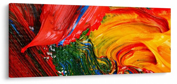 Tablou - Abstractizare albăstrire cu o perie (120x50 cm)