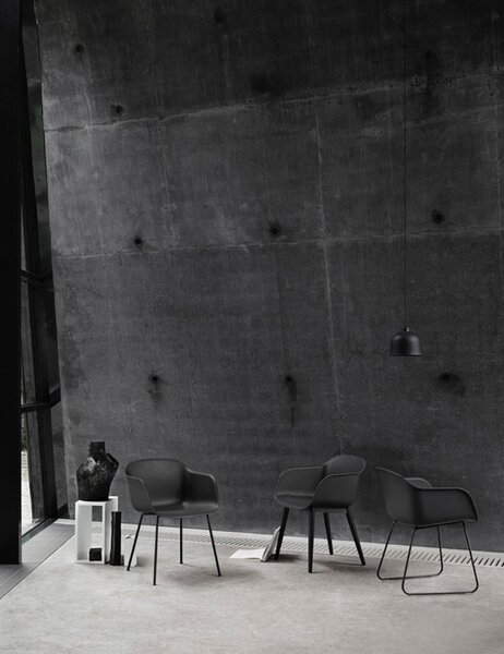 Lustră Pendul Muuto, Gri, Sala de mese, Bamboo
