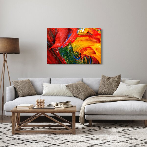 Tablou - Abstractizare albăstrire cu o perie (90x60 cm)