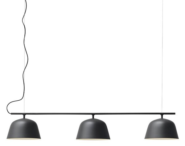 Lustră Pendul Muuto, Negru, Sala de mese, Aluminiu