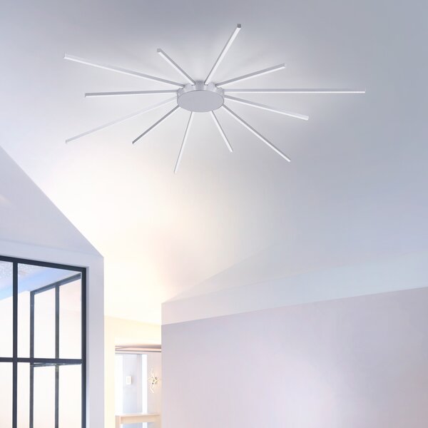 Q-Smart-Home Paul Neuhaus Q-SUNSHINE plafonieră LED, reglabil, Metalic, Camera de zi / sufragerie, Metal, Modern
