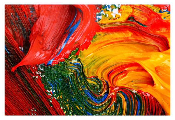Tablou - Abstractizare albăstrire cu o perie (90x60 cm)