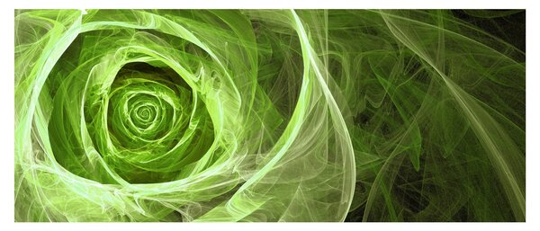 Tablou - Abstract Rose Green (120x50 cm)